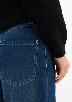 Jean large taille mi-haute