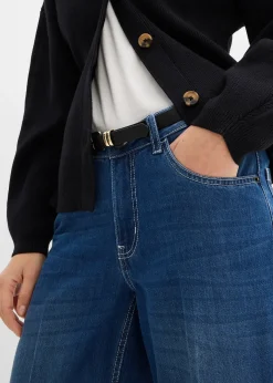 Jean large taille mi-haute