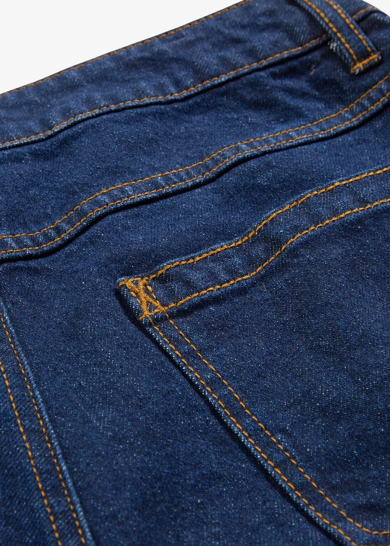 Jean large taille mi-haute, longueur sol