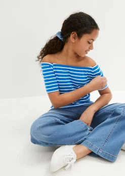 Jean large taille mi-haute