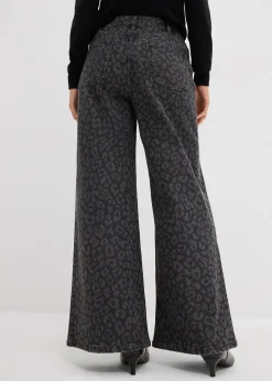 Jean large taille mi-haute