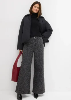 Jean large taille mi-haute