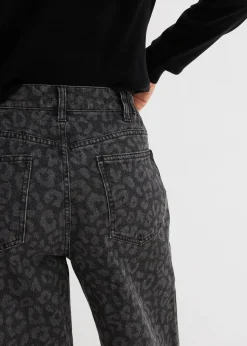 Jean large taille mi-haute