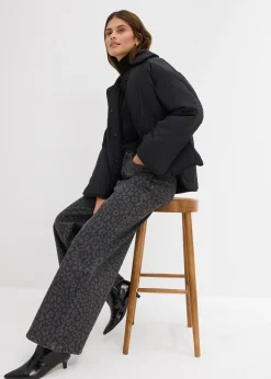 Jean large taille mi-haute