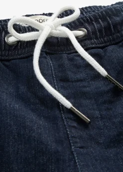 Jean large taille mi-haute, extensible