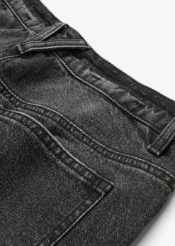 Jean large, taille mi-haute, peu extensible, longueur sol