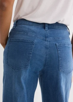 Jean loose taille mi-haute, coupe droite