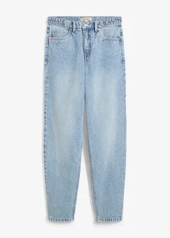 Jean mom cropped taille haute, peu extensible