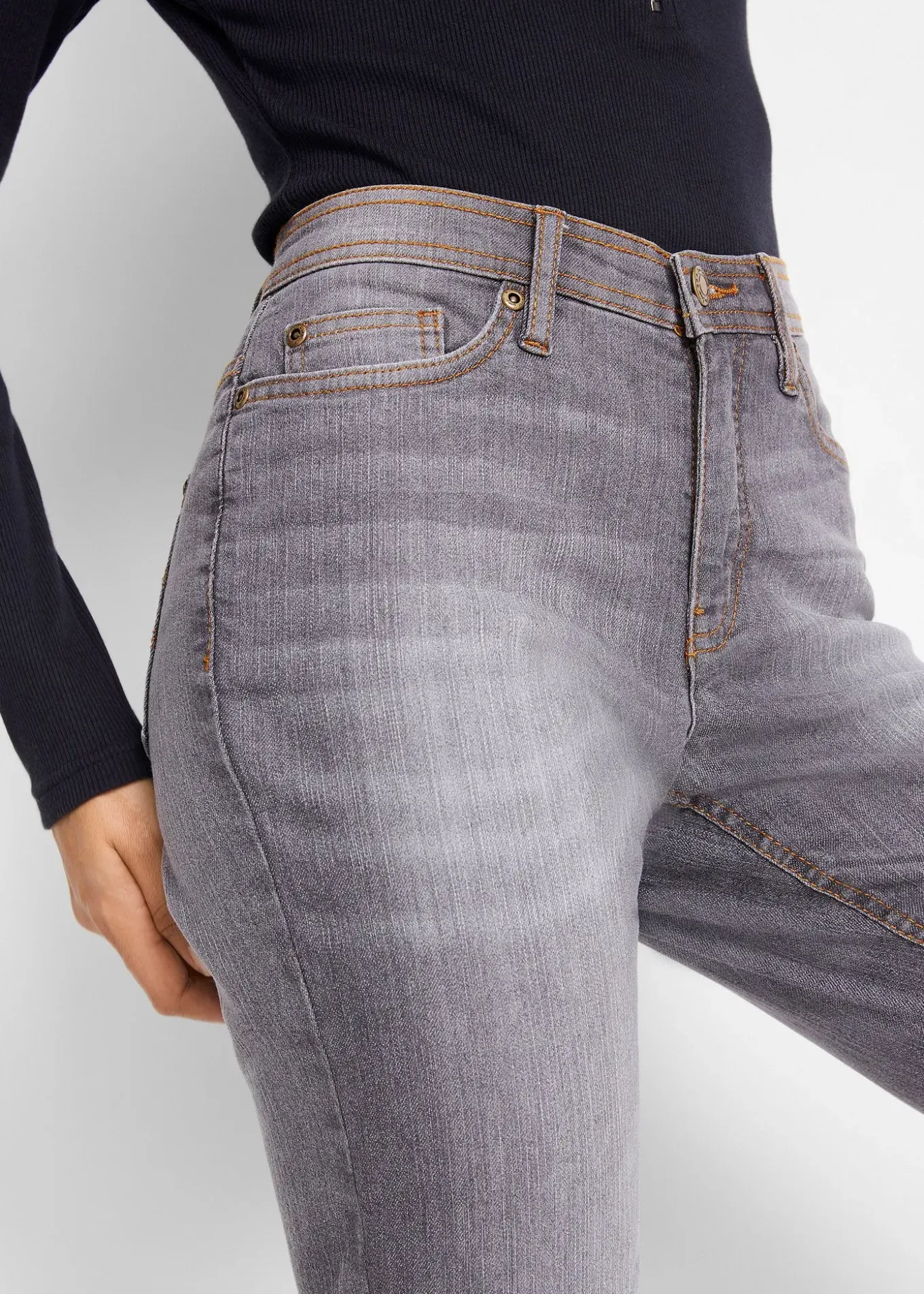 Jean Mom extensible et confortable, taille mi-haute