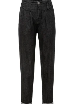 Jean mom extensible, taille haute