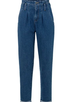 Jean mom extensible, taille haute