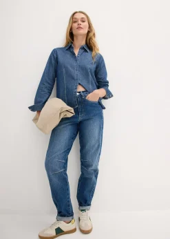 Jean mom, taille haute