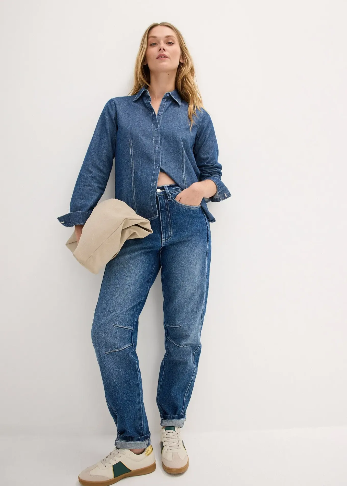 Jean mom, taille haute