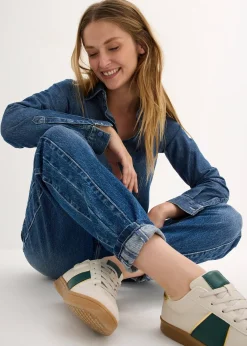 Jean mom, taille haute