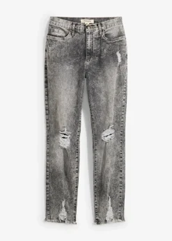 Jean Mom taille haute avec effets destroy