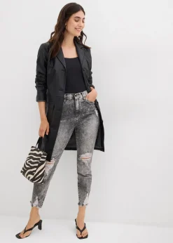 Jean Mom taille haute avec effets destroy