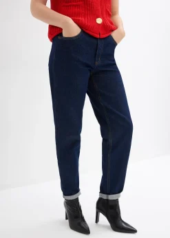 Jean mom taille haute, cropped