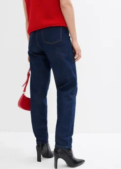 Jean mom taille haute, cropped