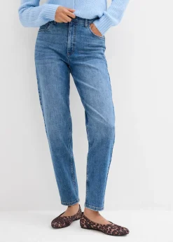 Jean mom taille haute, cropped