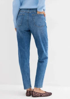 Jean mom taille haute, cropped