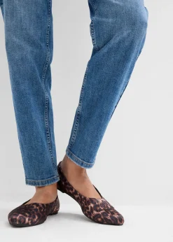 Jean mom taille haute, cropped