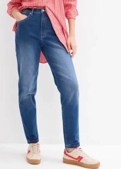 Jean mom taille haute, cropped