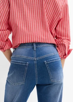 Jean mom taille haute, cropped