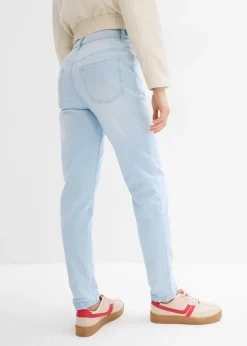 Jean mom taille haute, cropped
