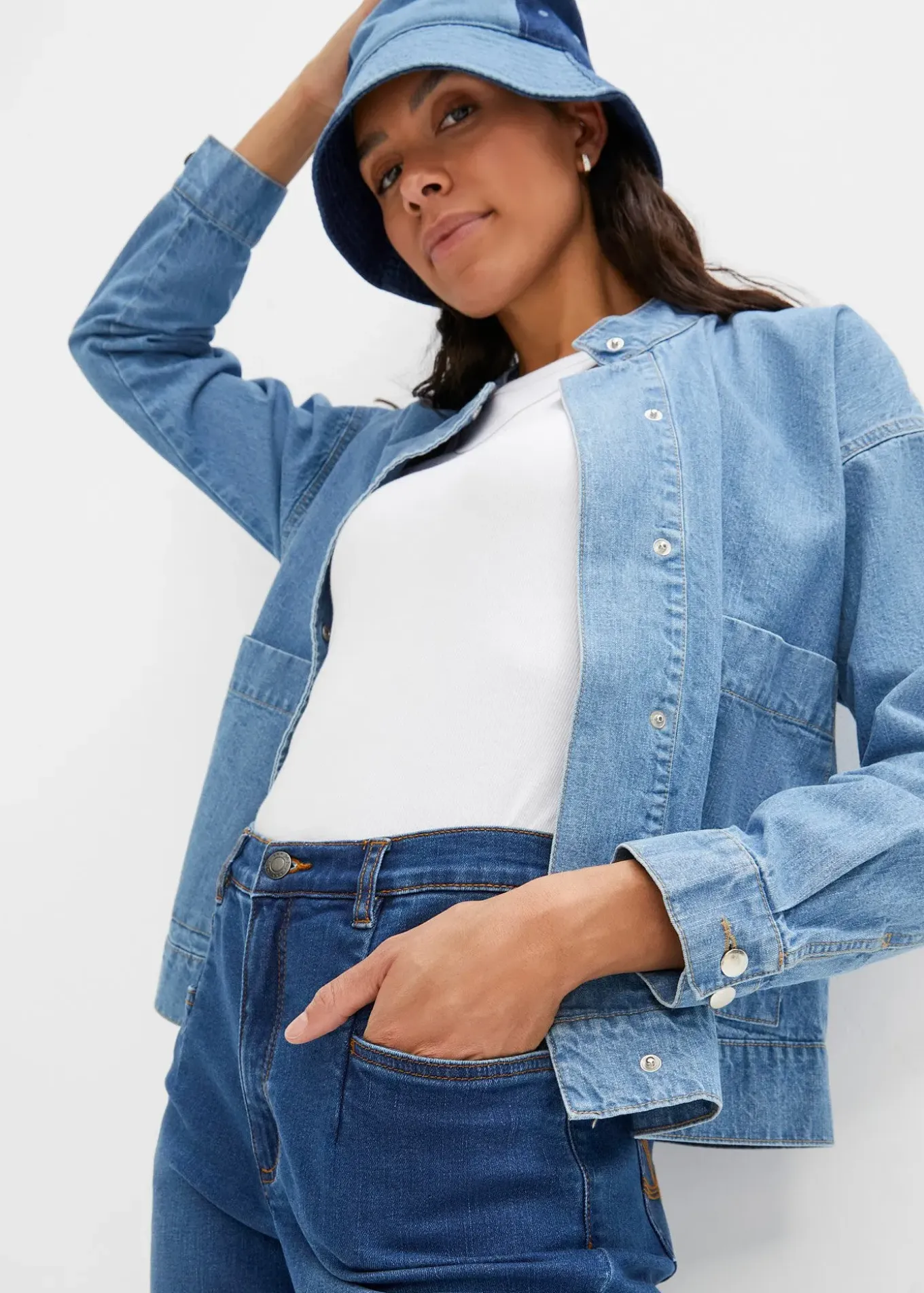 Jean mom taille haute, extensible