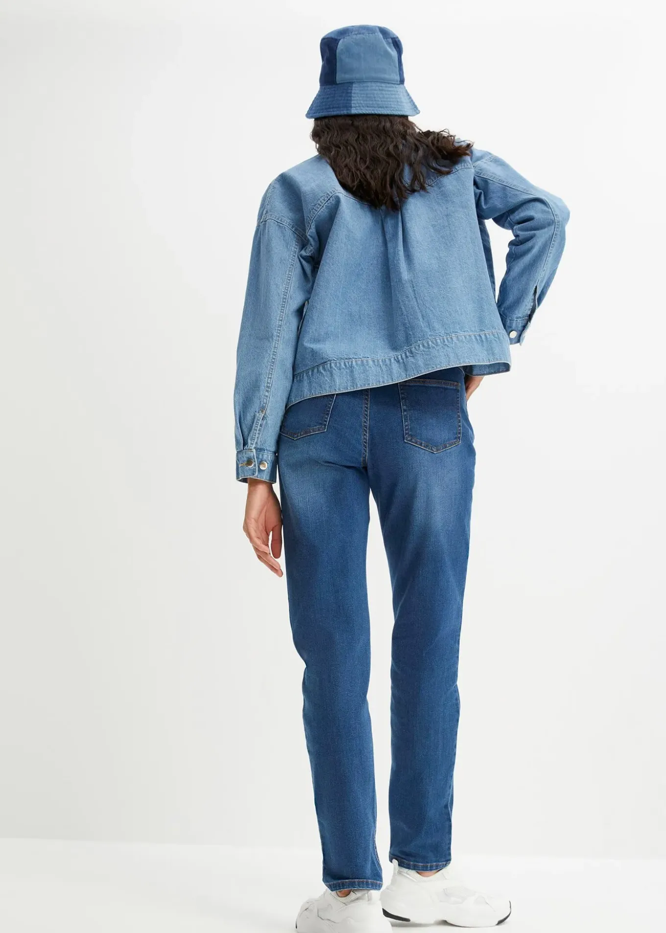 Jean mom taille haute, extensible