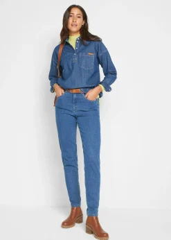 Jean mom taille haute, extensible