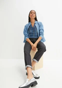 Jean mom taille haute, extensible