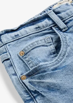 Jean mom taille haute, peu extensible, cropped