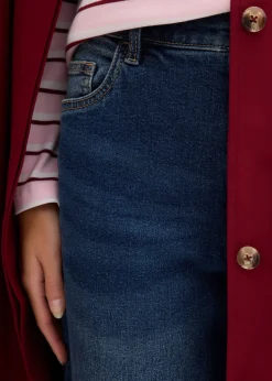 Jean mom taille haute, raccourci