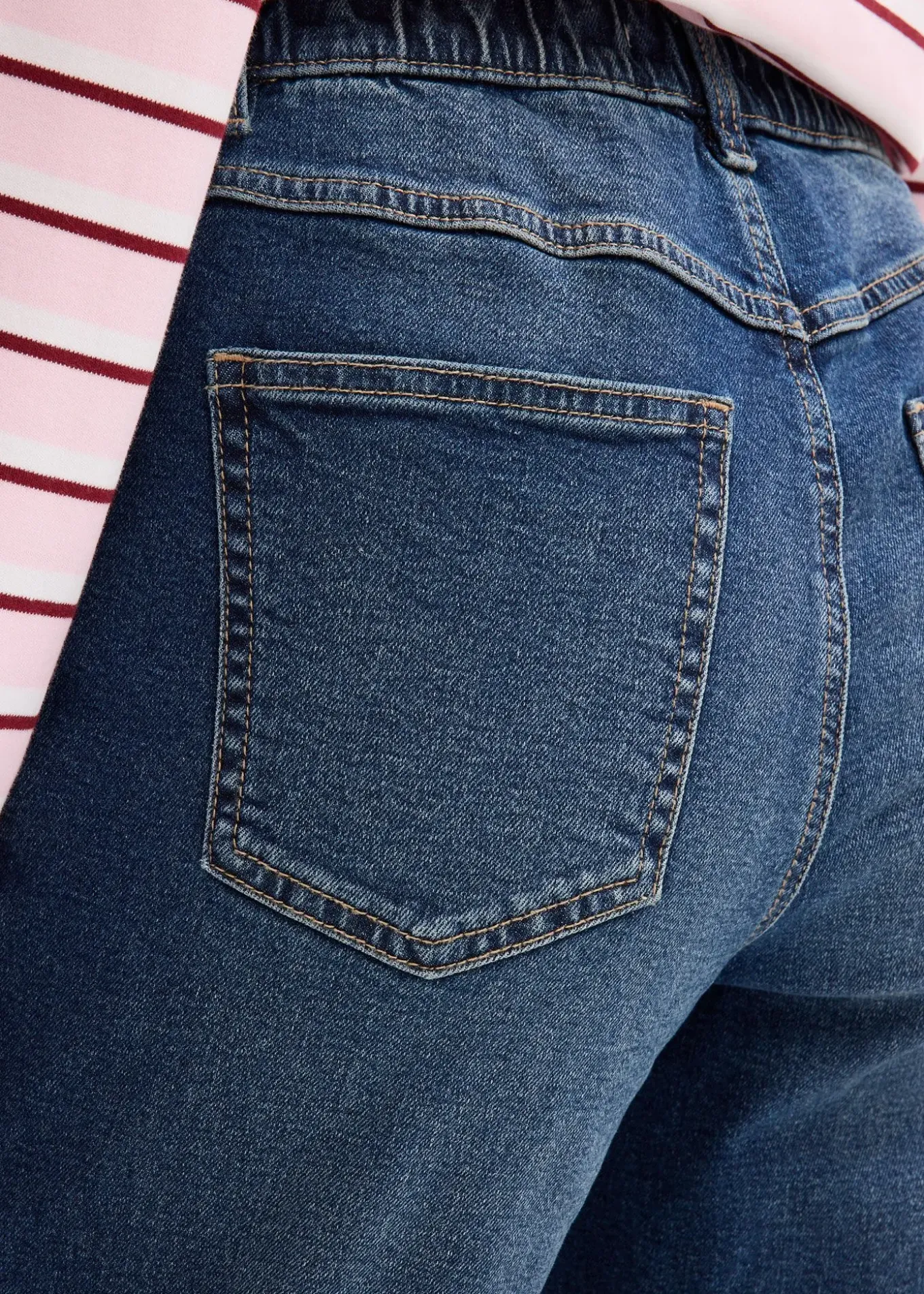 Jean mom taille haute, raccourci