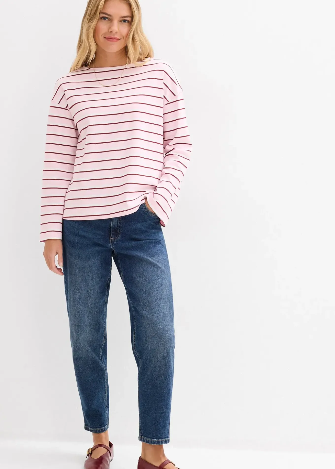 Jean mom taille haute, raccourci