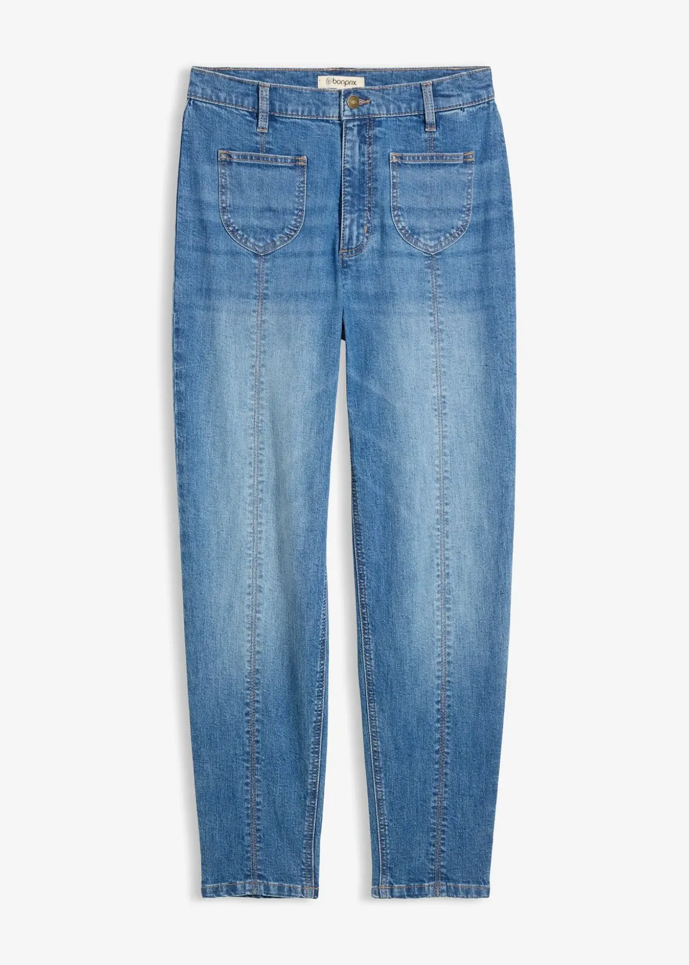 Jean mom taille haute, raccourci