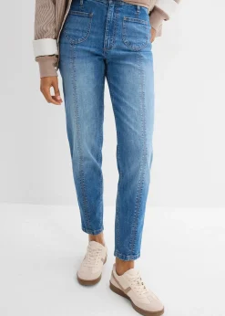 Jean mom taille haute, raccourci