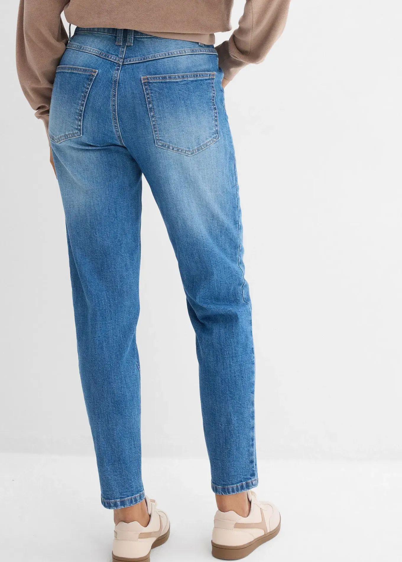 Jean mom taille haute, raccourci