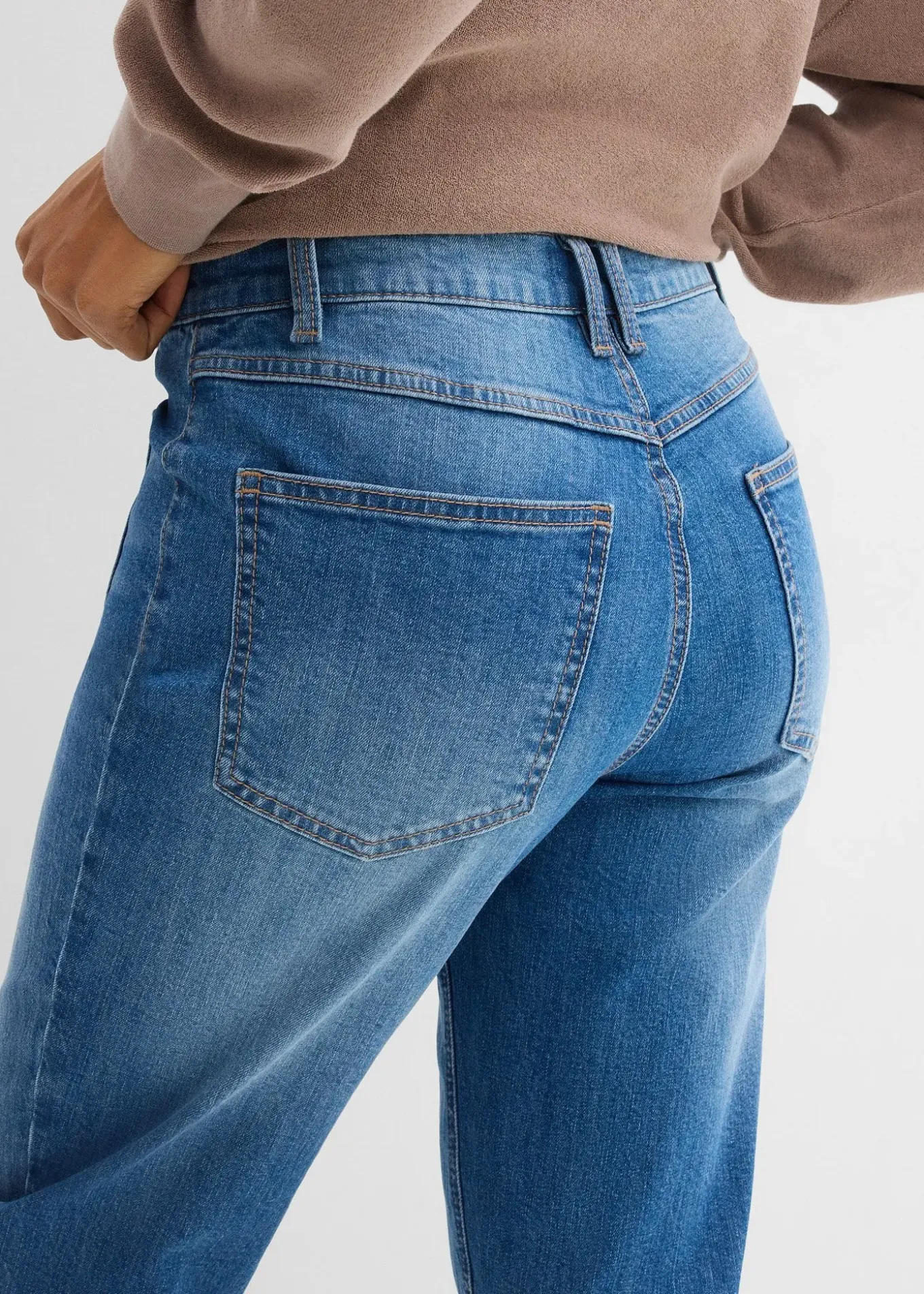 Jean mom taille haute, raccourci