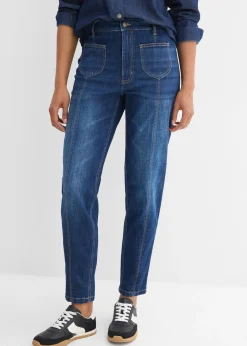 Jean mom taille haute, raccourci