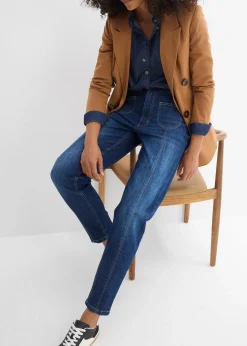 Jean mom taille haute, raccourci