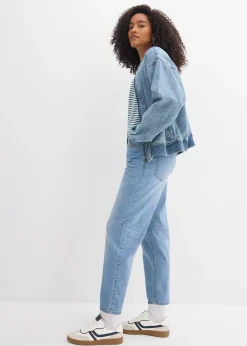 Jean mom taille haute, raccourci