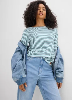 Jean mom taille haute, raccourci