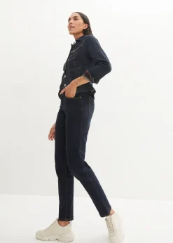 Jean Mom taille mi-haute, long