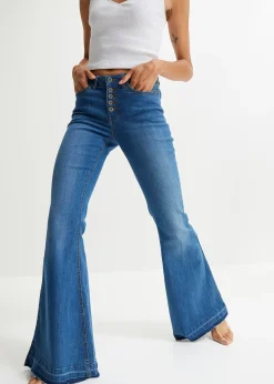 Jean pattes d’éph avec ourlets effilochés