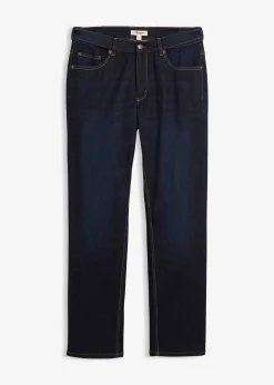 Jean regular extensible avec doublure chaude en jersey et taille élastiquée, droit
