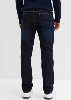 Jean regular extensible avec doublure chaude en jersey et taille élastiquée, droit