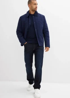 Jean regular extensible avec doublure chaude en jersey et taille élastiquée, droit