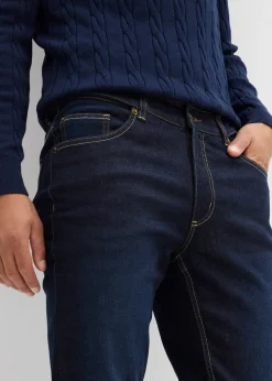 Jean regular extensible avec doublure chaude en jersey et taille élastiquée, droit